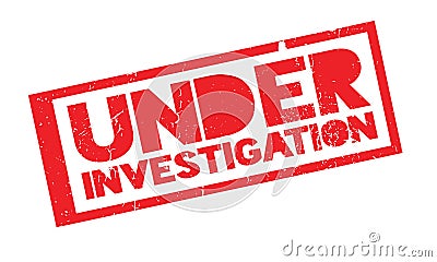 Under Investigation rubber stamp Vector Illustration