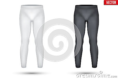 Under layer compression pants of thermo fabric Vector Illustration