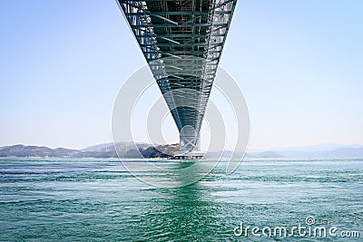 Under Naruto Bridge, Tokushima Japan Stock Photo