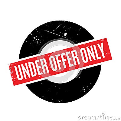 Under Offer Only rubber stamp Stock Photo