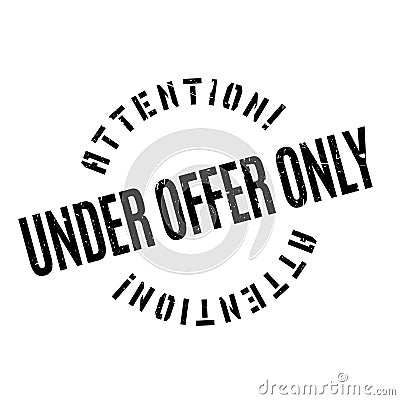 Under Offer Only rubber stamp Stock Photo