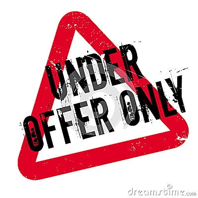 Under Offer Only rubber stamp Stock Photo