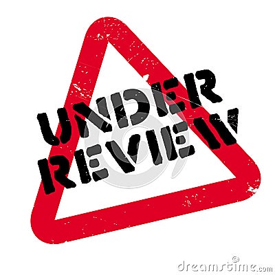 Under Review rubber stamp Stock Photo