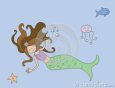 Under the sea Vector Illustration