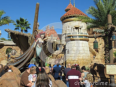 Under The Sea - Journey of the Little Mermaid ride at Walt Disney Magic Kingdom Park, near Orlando, in Florida Editorial Stock Photo