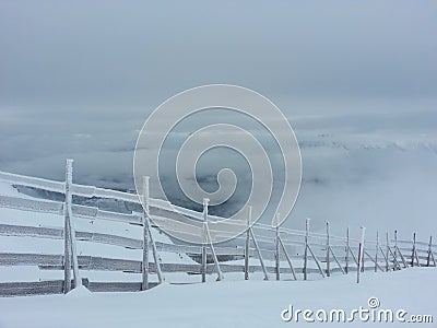 Under snow Stock Photo