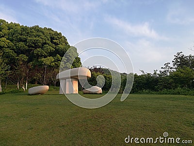 Under the Wuhu Shenshan Garden`s Sun Editorial Stock Photo