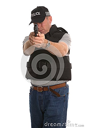 Undercover armed Police Stock Photo