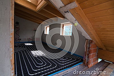 Underfloor heating Stock Photo