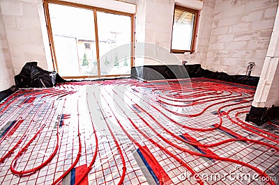 Underfloor heating Stock Photo