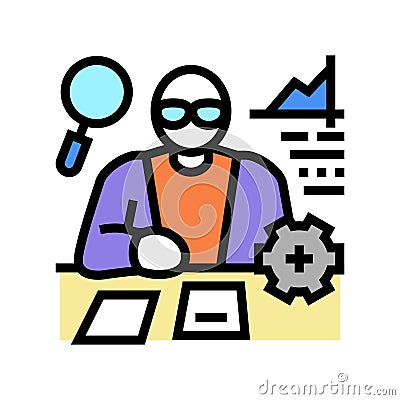 undergraduate research color icon vector illustration Cartoon Illustration