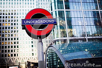 Undergroun station sign with lamp Editorial Stock Photo