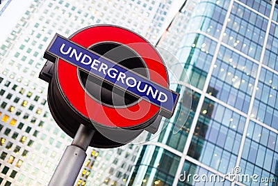 Undergroun station sign with lamp Editorial Stock Photo