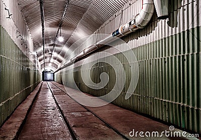 Underground bunker from cold war Stock Photo