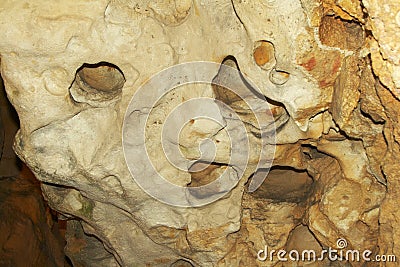 Underground cave wall Stock Photo