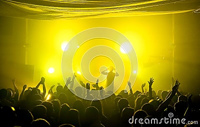 Underground club music concert Stock Photo