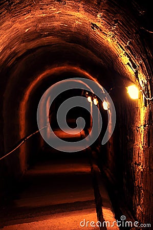 Underground galleries in Rosia Montana Editorial Stock Photo