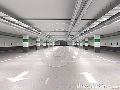 Underground parking Stock Photo