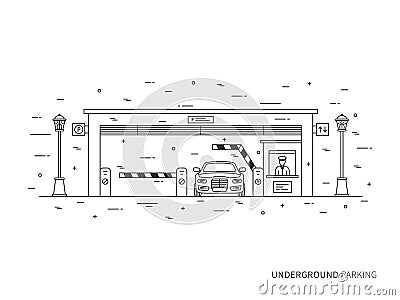 Underground parking graphic design Vector Illustration