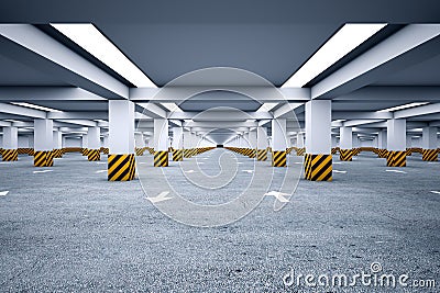 Underground parking Stock Photo