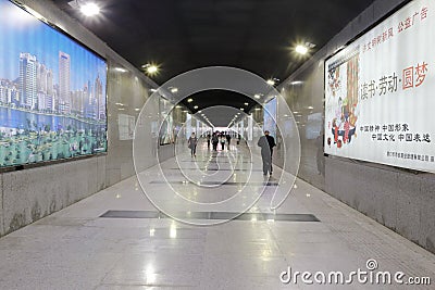 Underground passage Editorial Stock Photo