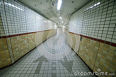 Underground passage in Osaka Stock Photo