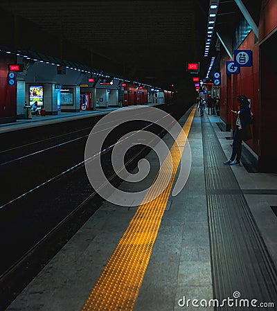 Underground station in Turin, Italy Editorial Stock Photo