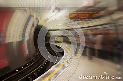 Underground subway station Stock Photo