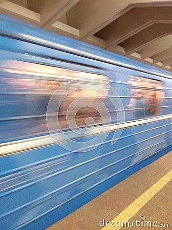 Underground - subway train Stock Photo