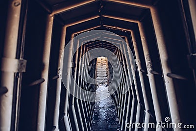 Underground vault entrance Stock Photo