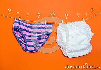 Underpants and diapers Stock Photo