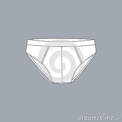 underpants. linen jersey. male underwear. Vector Illustration