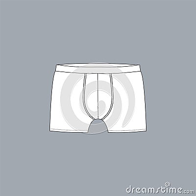 underpants. linen jersey. male underwear. Vector Illustration