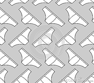 Underpants man pattern seamless. Men's briefs background. Vector texture Stock Photo