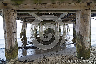 Underside of pier Sopot Editorial Stock Photo