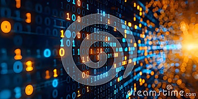 Understanding Cybersecurity and Forensic Analysis Through Binary Code. Concept Cybersecurity, Stock Photo