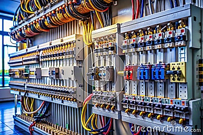 Understanding Electrical Distribution Panels A CloseUp Look at Fuses Switches and Circuit Breakers Stock Photo