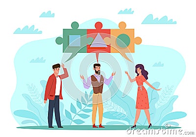 Understanding, explanation of information. Different types of training, adapted methodology, people various opinions Vector Illustration