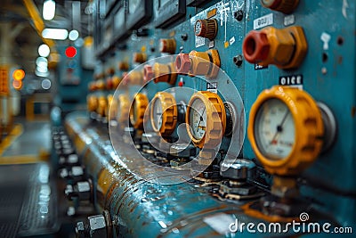 Understanding the functionality and control mechanisms of a nuclear reactor in energy generation Stock Photo