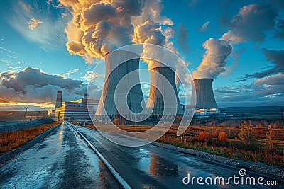 Understanding the functionality of a nuclear reactor in initiating fission chain reactions Stock Photo
