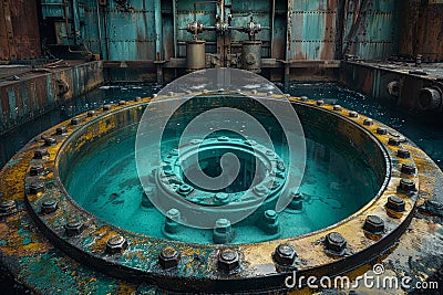 Understanding nuclear reactors devices for initiating and controlling fission chain reactions Stock Photo