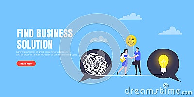 Understanding problem solution simplify challenge. Vector Illustration