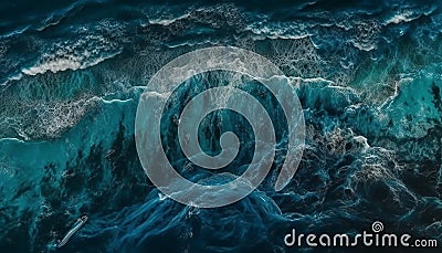 Underwater adventure scuba diving in the deep, flowing blue seascape generated by AI Stock Photo