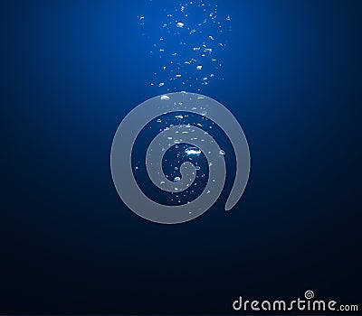 Underwater bubbles Stock Photo