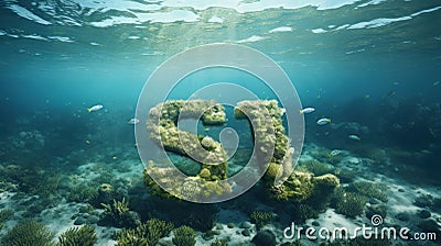 Underwater Coral Reef in Shape of 