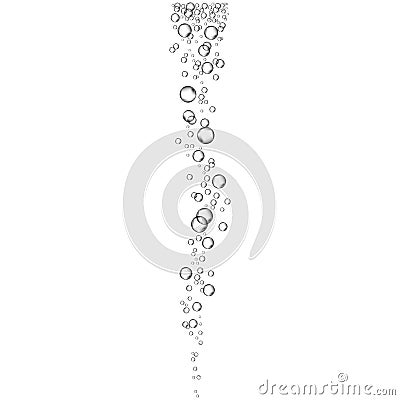 Underwater fizzing air bubbles. Vector Illustration