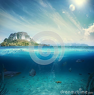 Underwater part Stock Photo