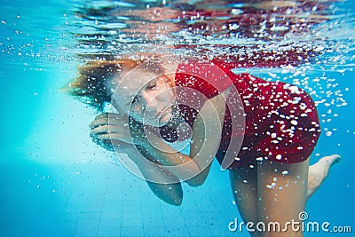 Underwater portrait Stock Photo