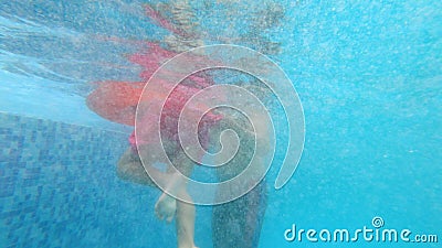 Underwater Scene of Asian Little Child Girl Playing in Swimming Pool with  Family in Summer Day. Family Lifestyle in Vacation. Stock Video - Video of  kids, close: 191055549