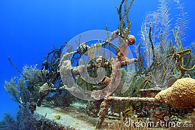 Underwater ship wreck Stock Photo